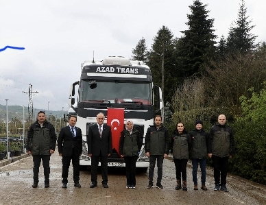Ordu’dan Azerbaycan’a 3 Tır Fidan Gönderildi